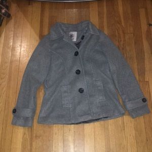 Grey wool winter jacket